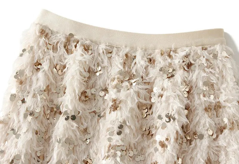 Sequin tassel skirt