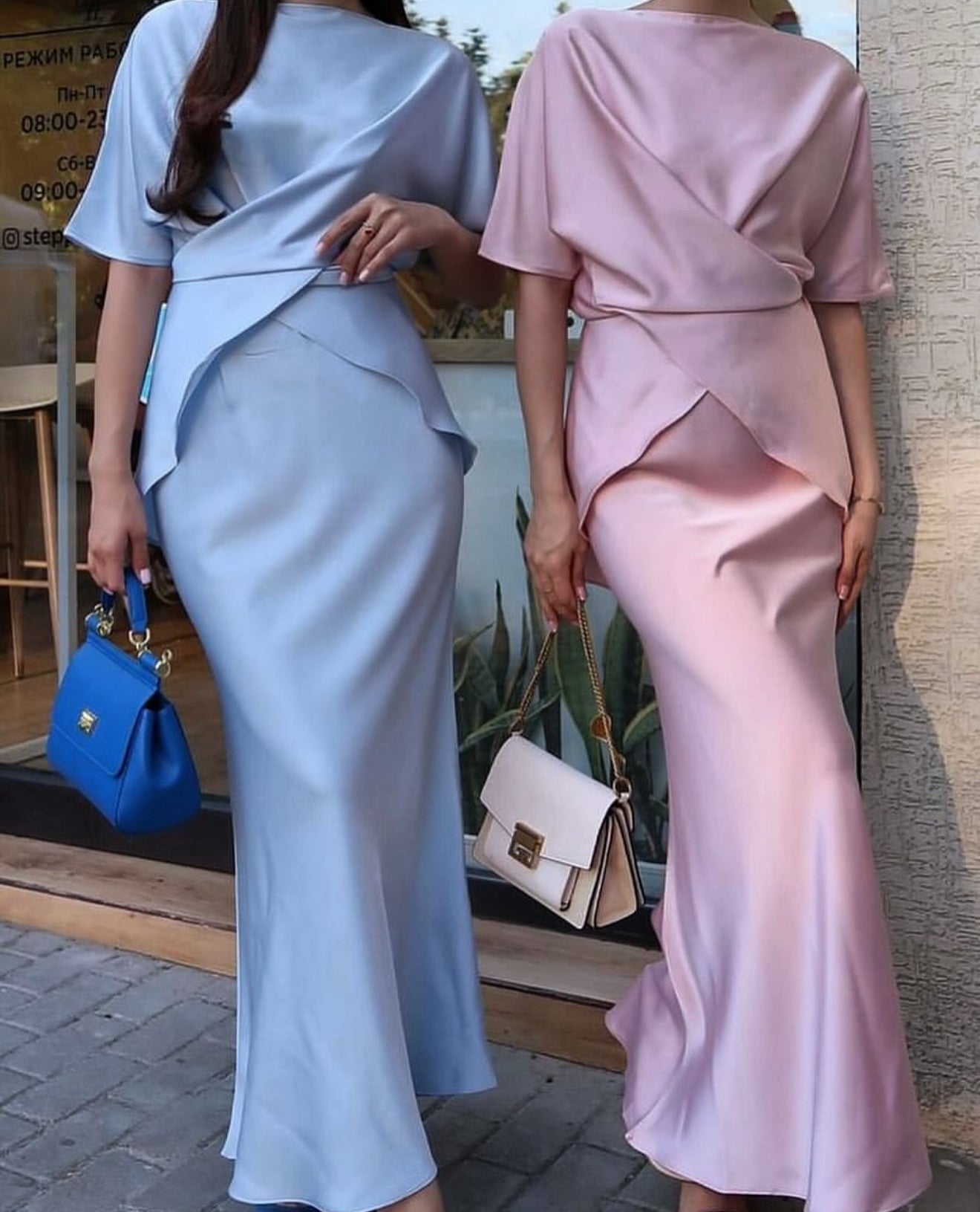 Belted shirt and skirt set