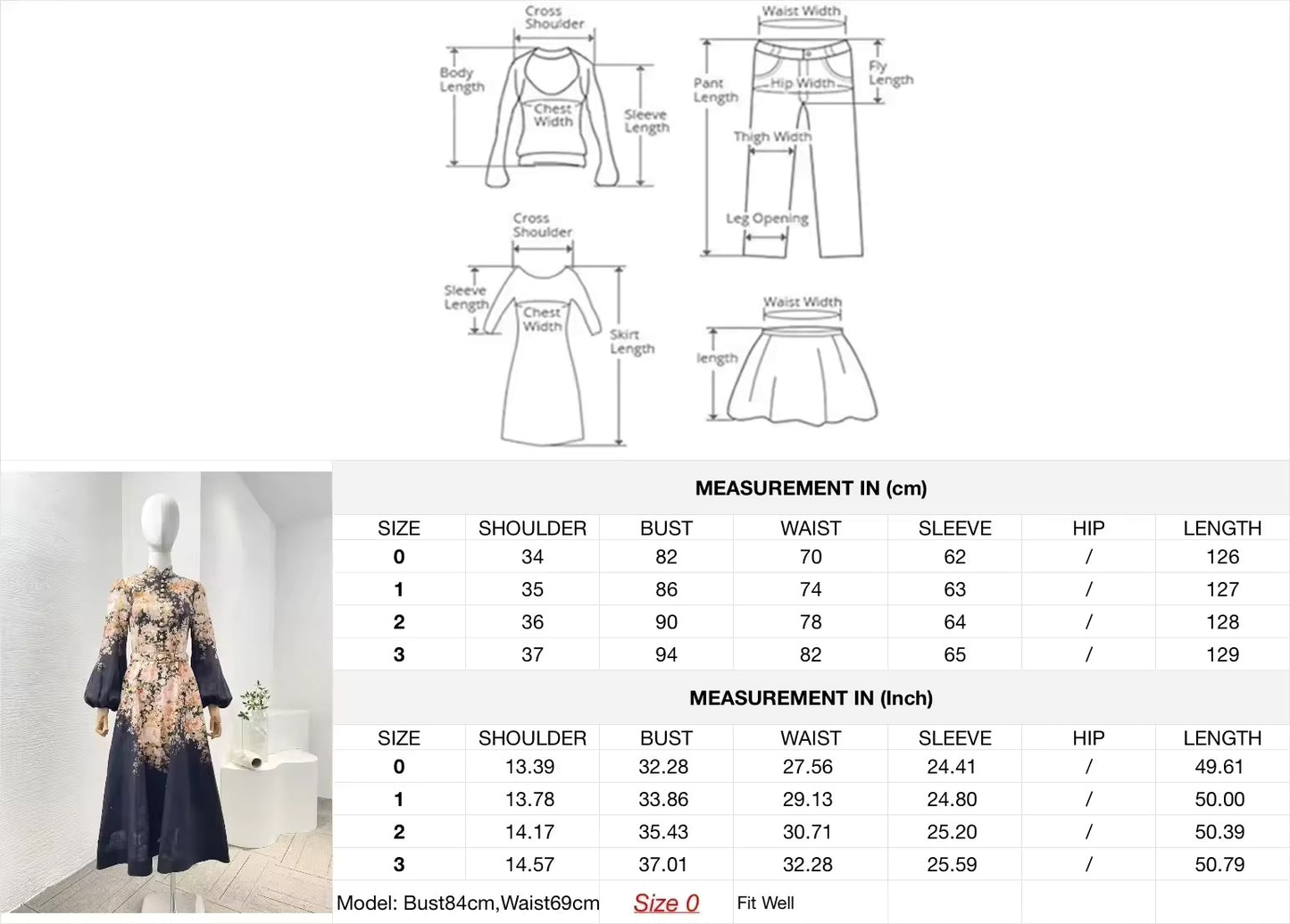 Lantern sleeve floral dress