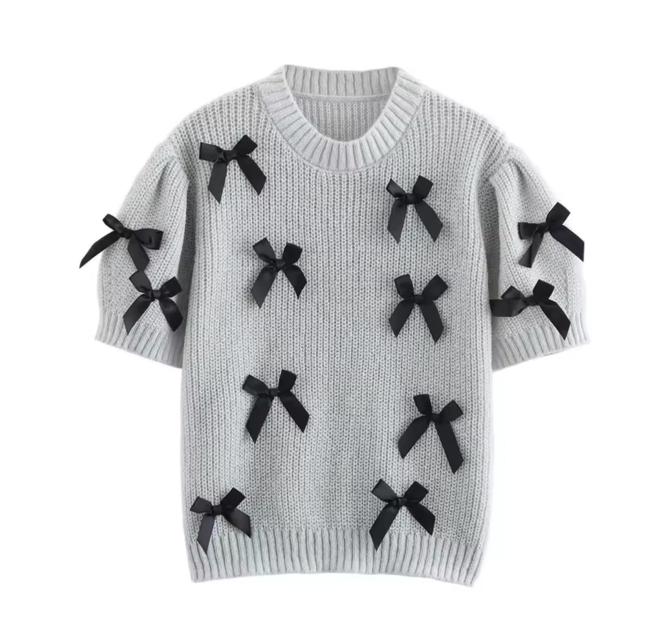 Bow knit sweater