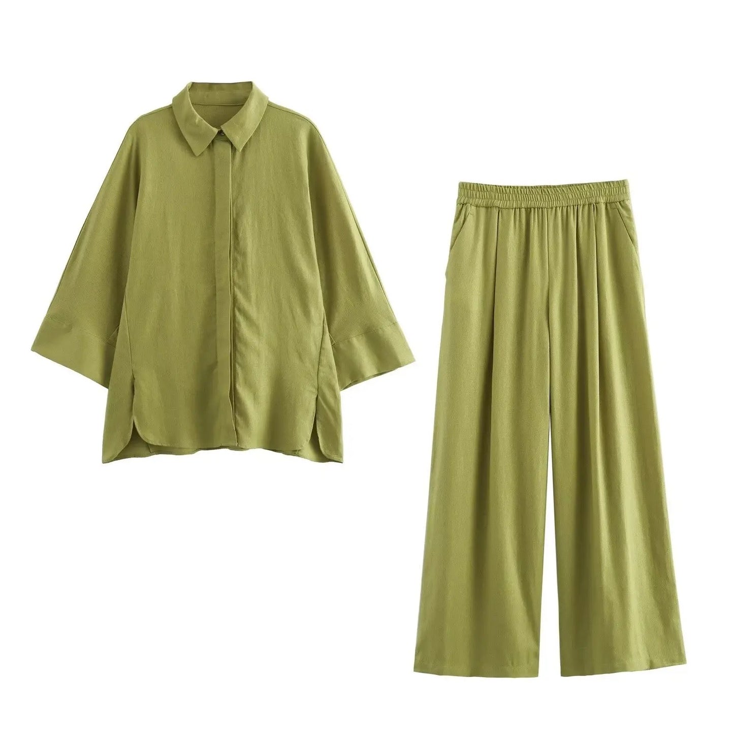 Linen shirt and pants set