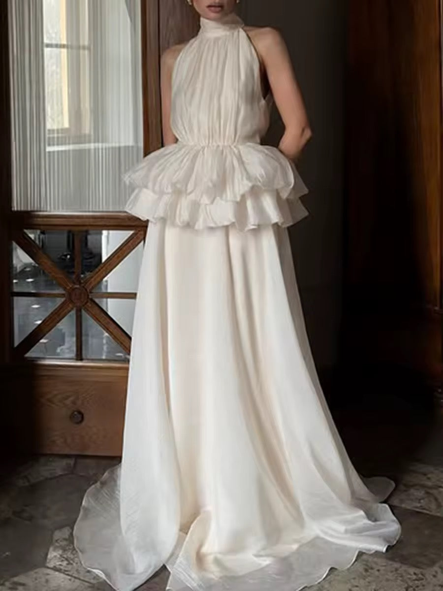 Sleeveless ruffle dress