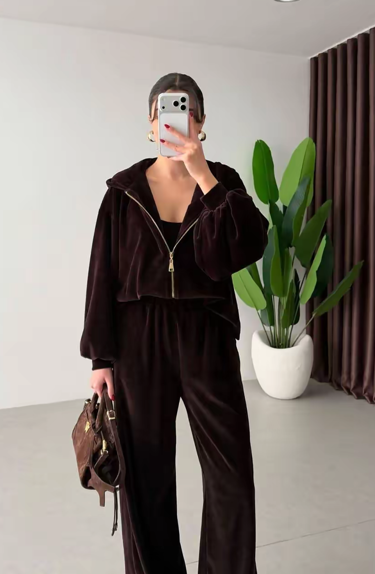 Velvet zip set