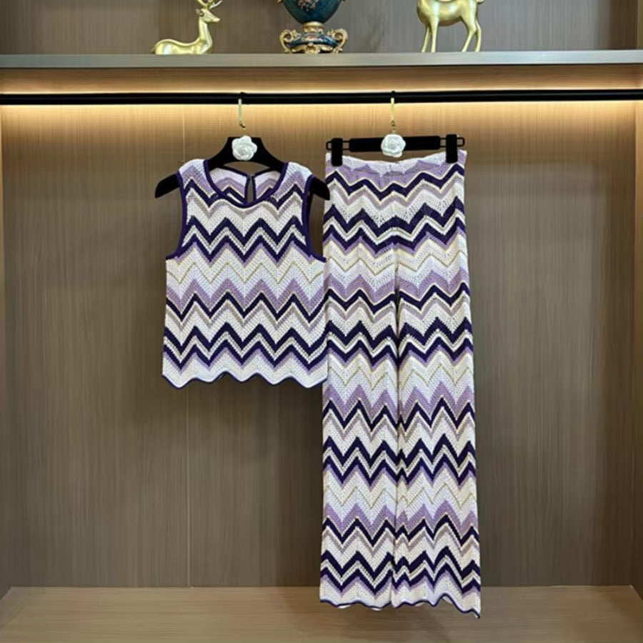 Knit chevron set