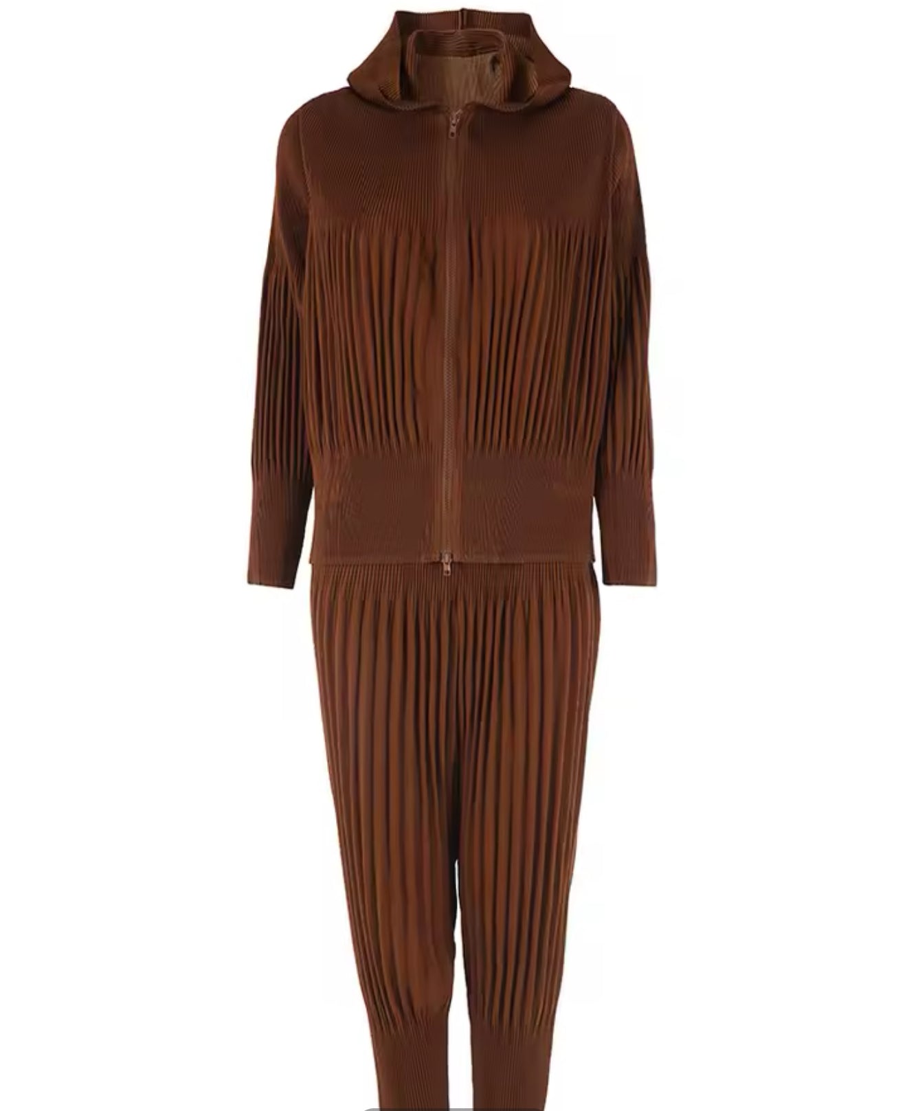 Pleated jacket & pants tracksuit