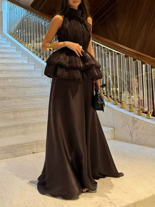 Sleeveless ruffle dress