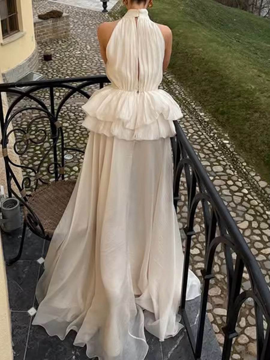 Sleeveless ruffle dress