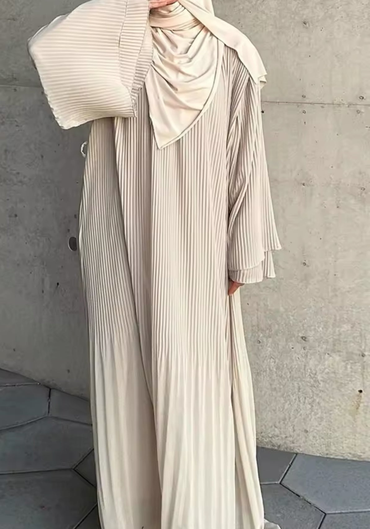 Pleated maxi dress