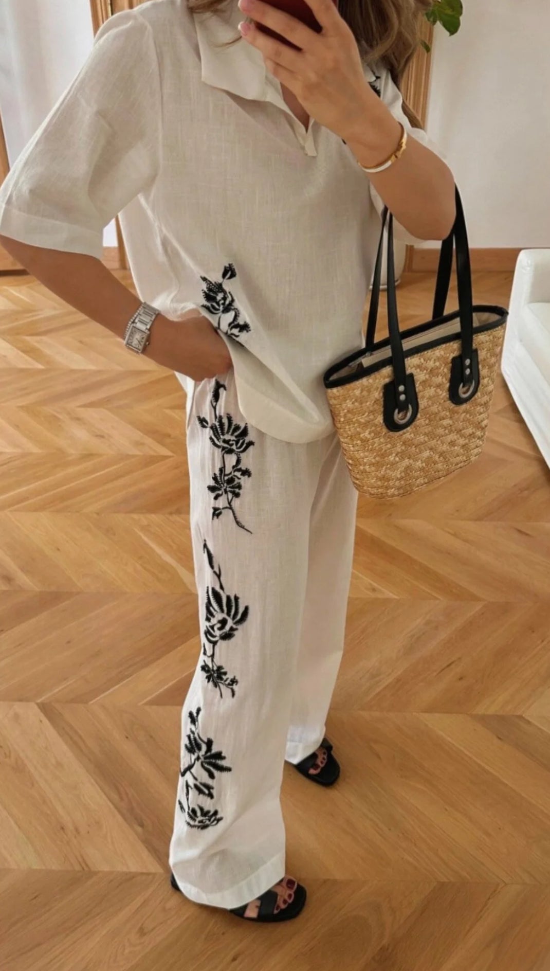 Embroidered co ord set