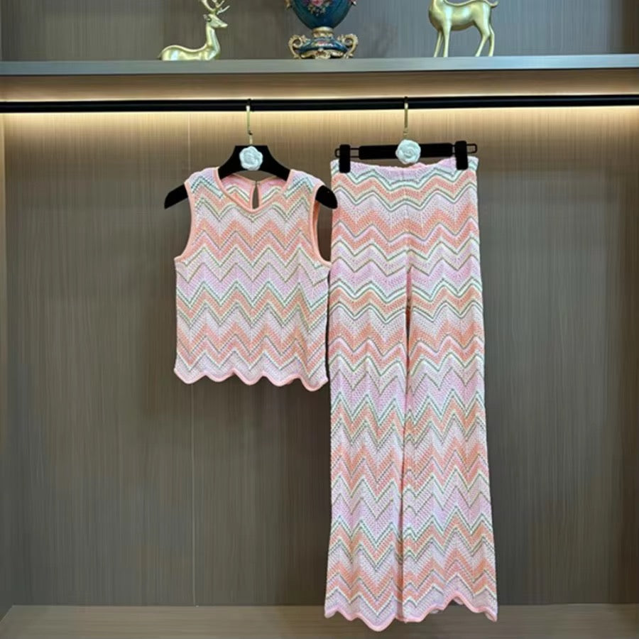 Knit chevron set