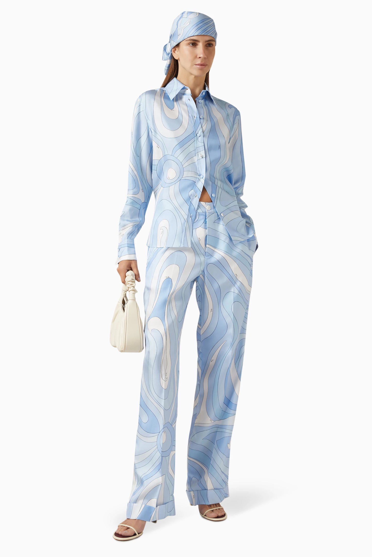 Satin printed co ord set