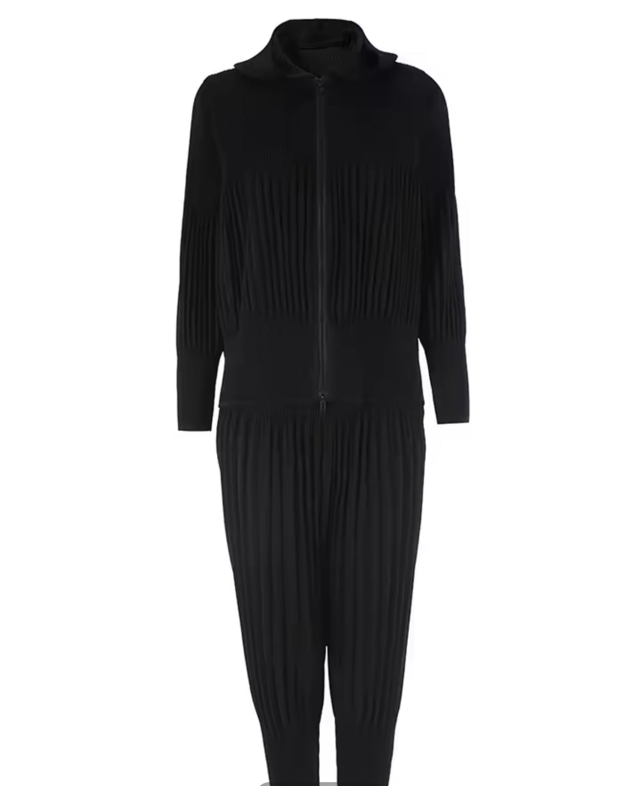 Pleated jacket & pants tracksuit