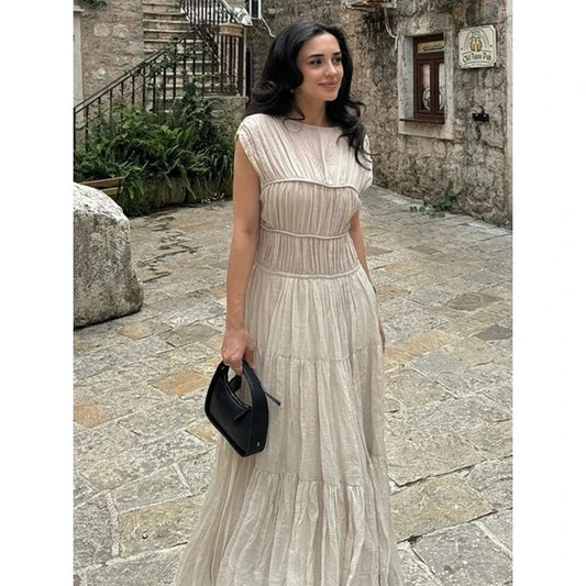 Maxi pleated dress