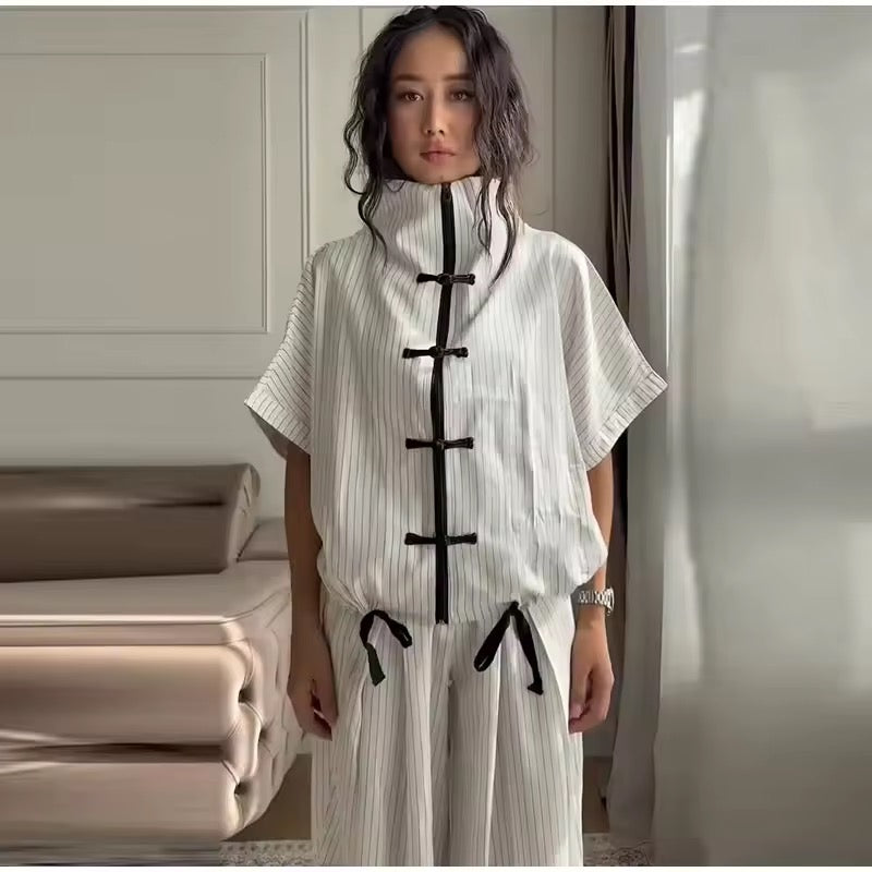 Short sleeve mandarin set