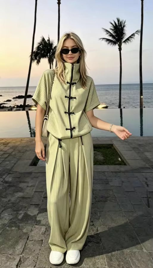 Short sleeve mandarin set