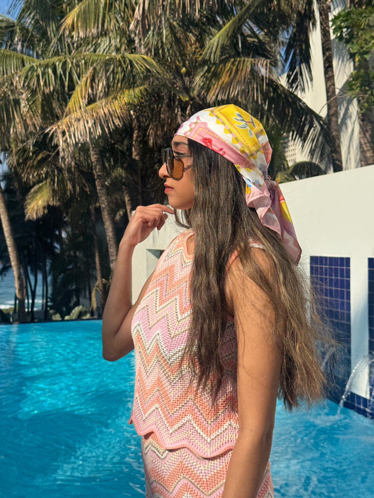 Knit chevron set