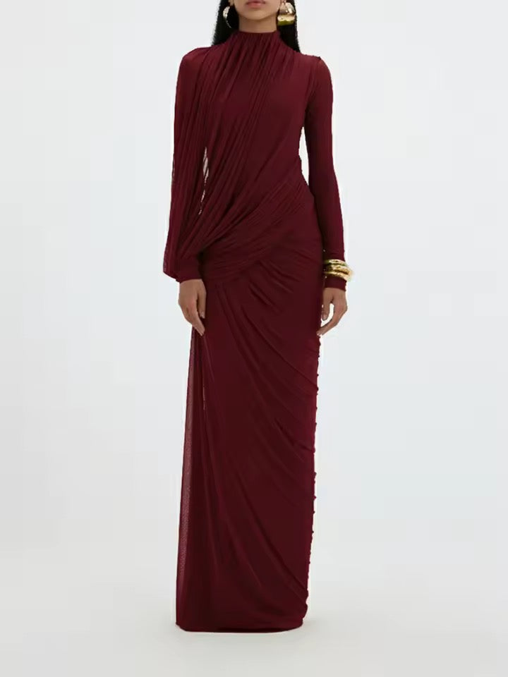 Draped maxi dress