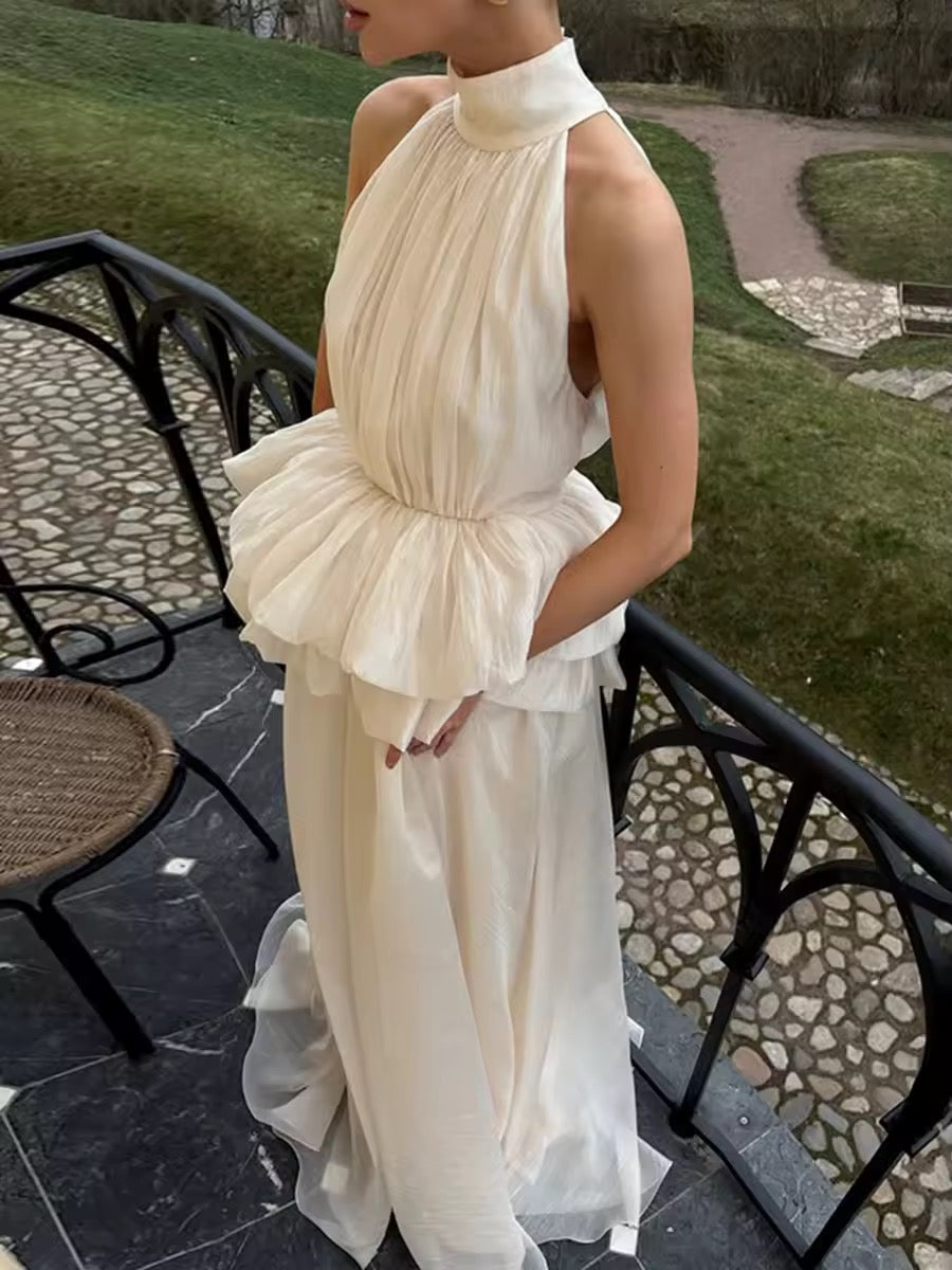 Sleeveless ruffle dress