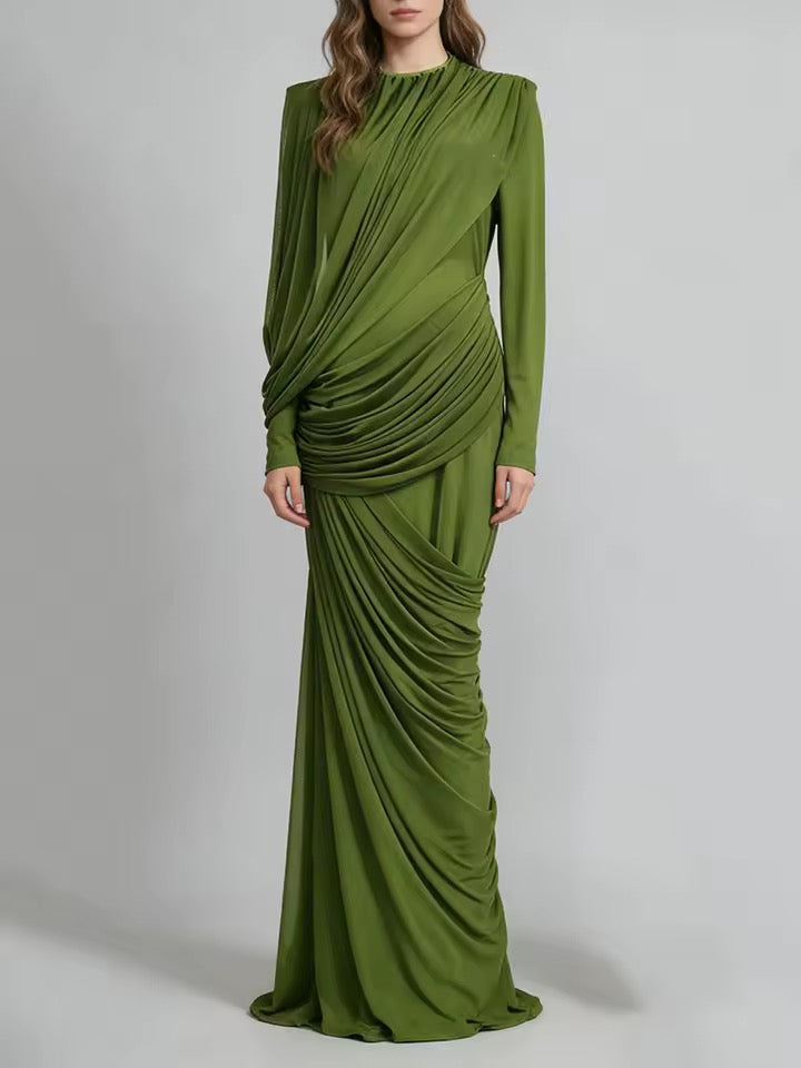 Draped maxi dress