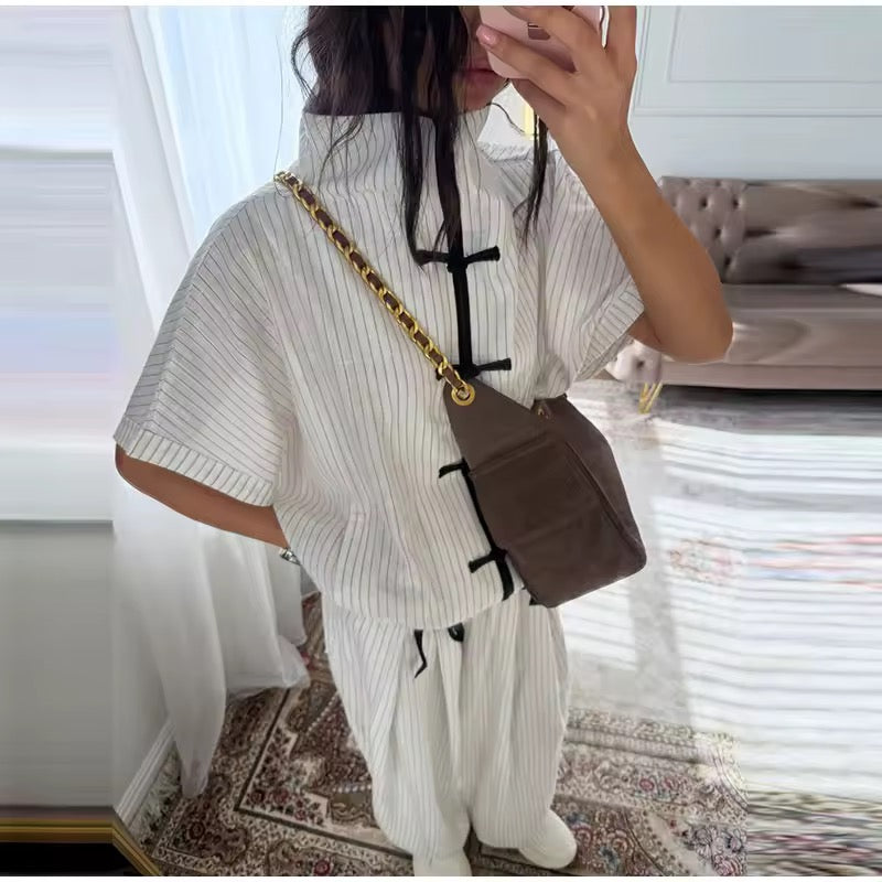Short sleeve mandarin set