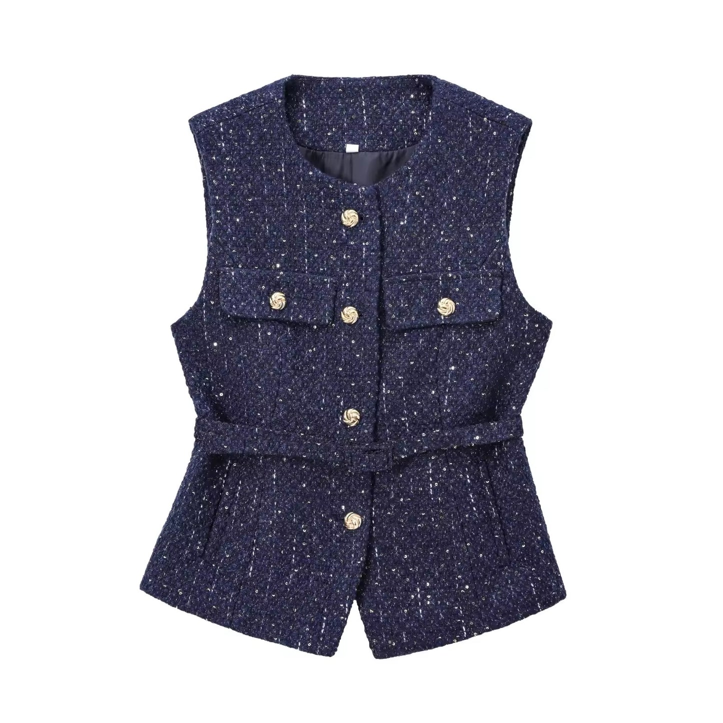 Tweed sequin waistcoat