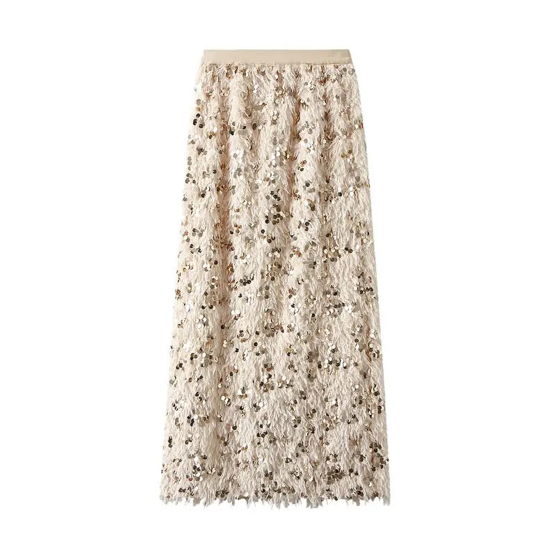 Sequin tassel skirt