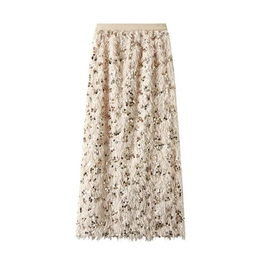 Sequin tassel skirt