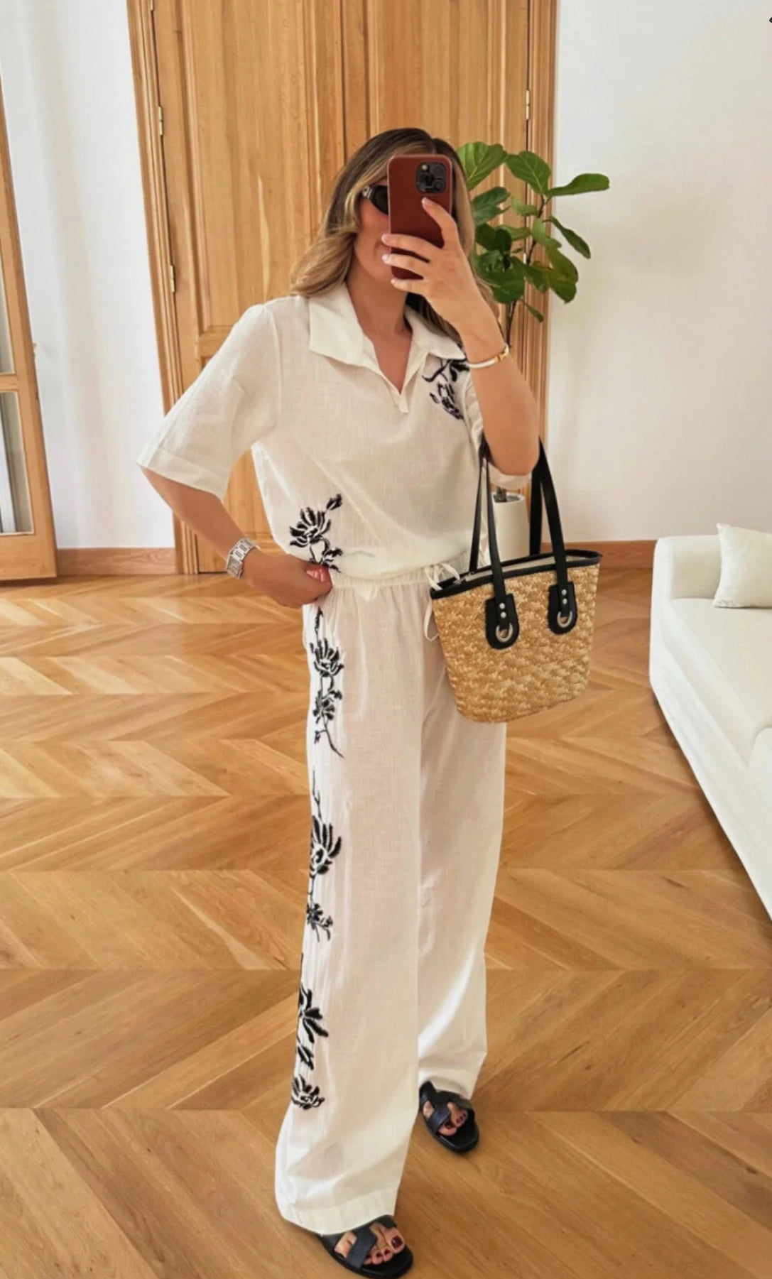 Embroidered co ord set