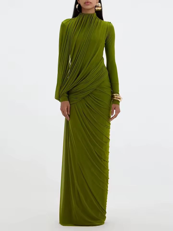 Draped maxi dress