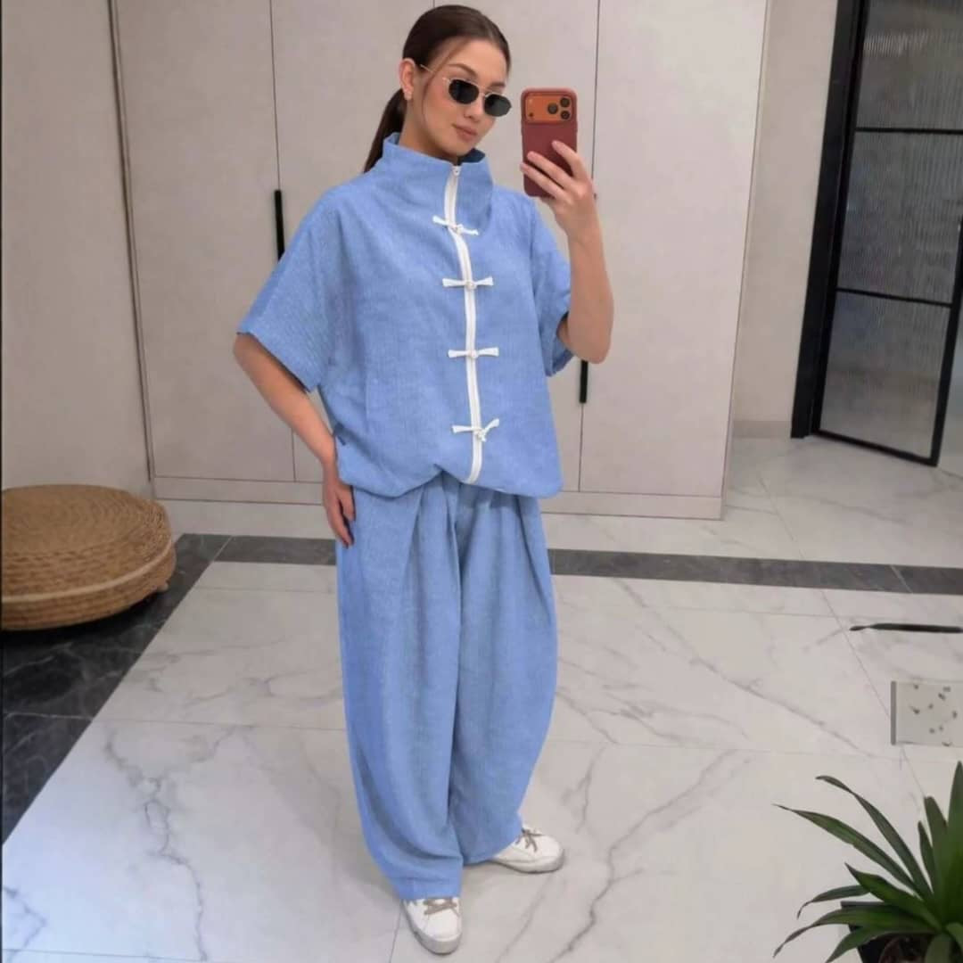 Short sleeve mandarin set