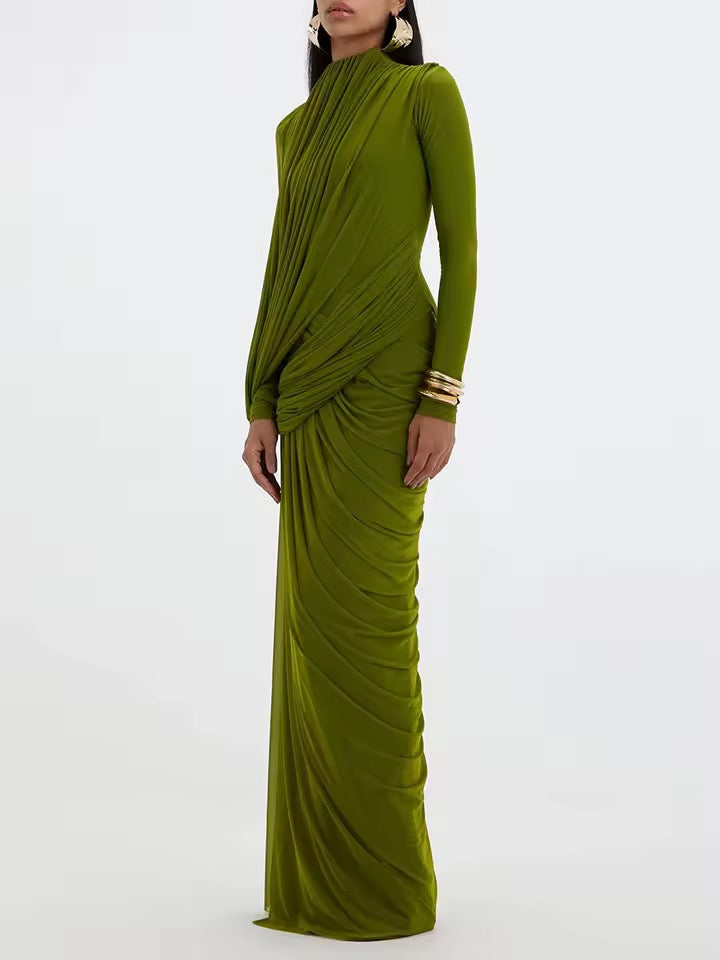 Draped maxi dress