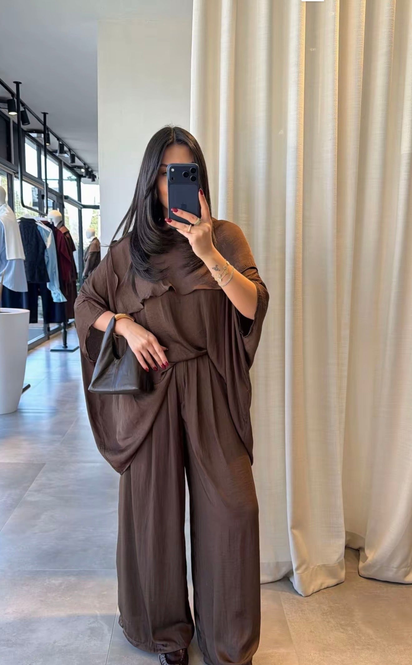Ruffle blouse and pants set