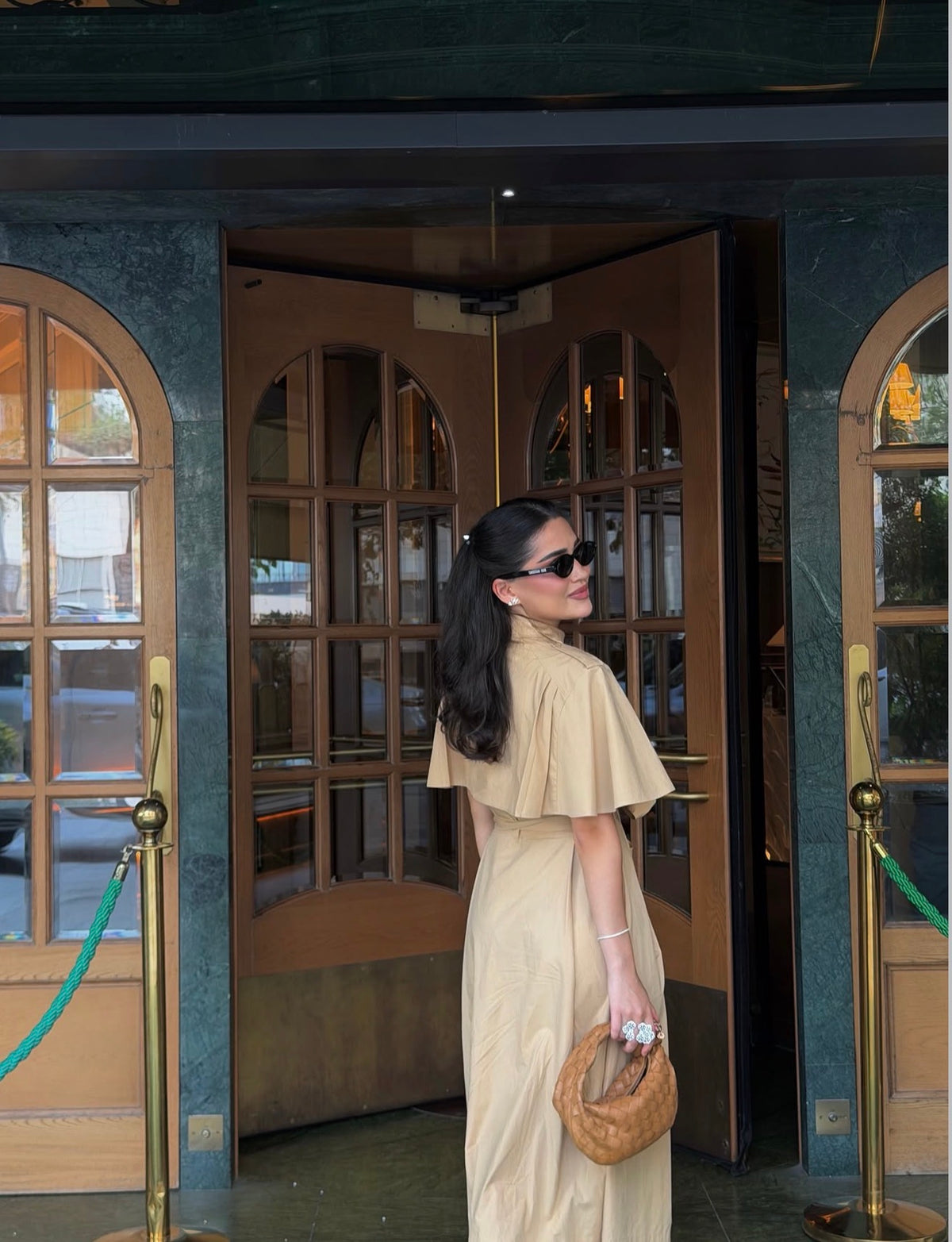 Cape shirt dress