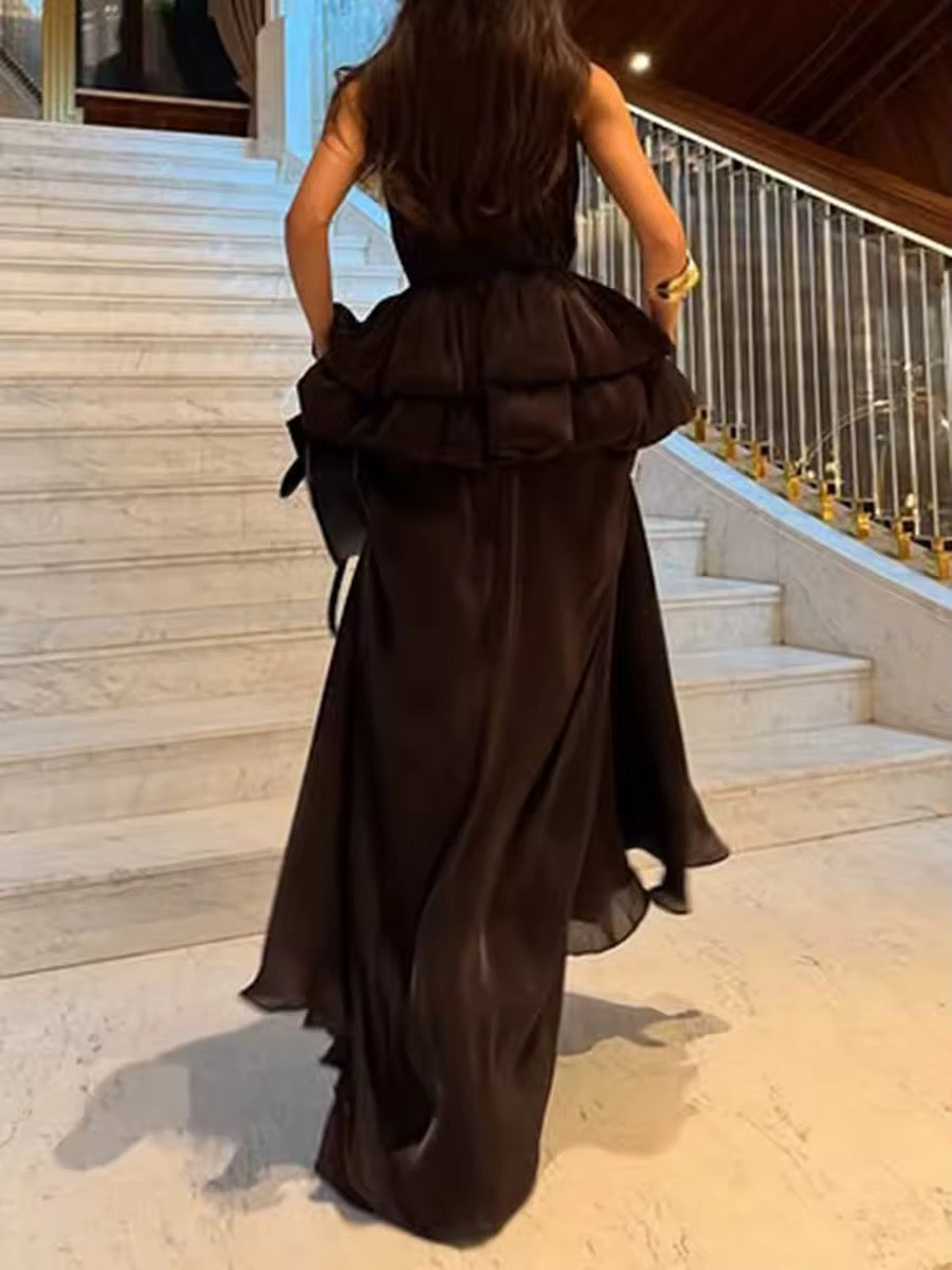 Sleeveless ruffle dress