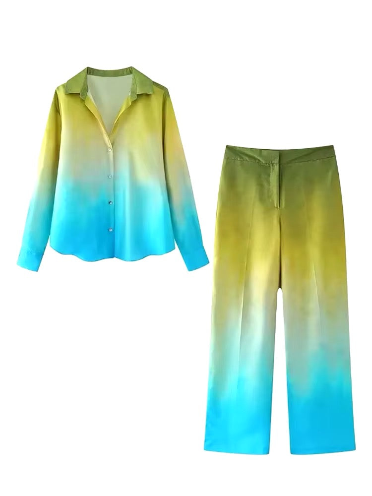 Tie dye shirt and pants set