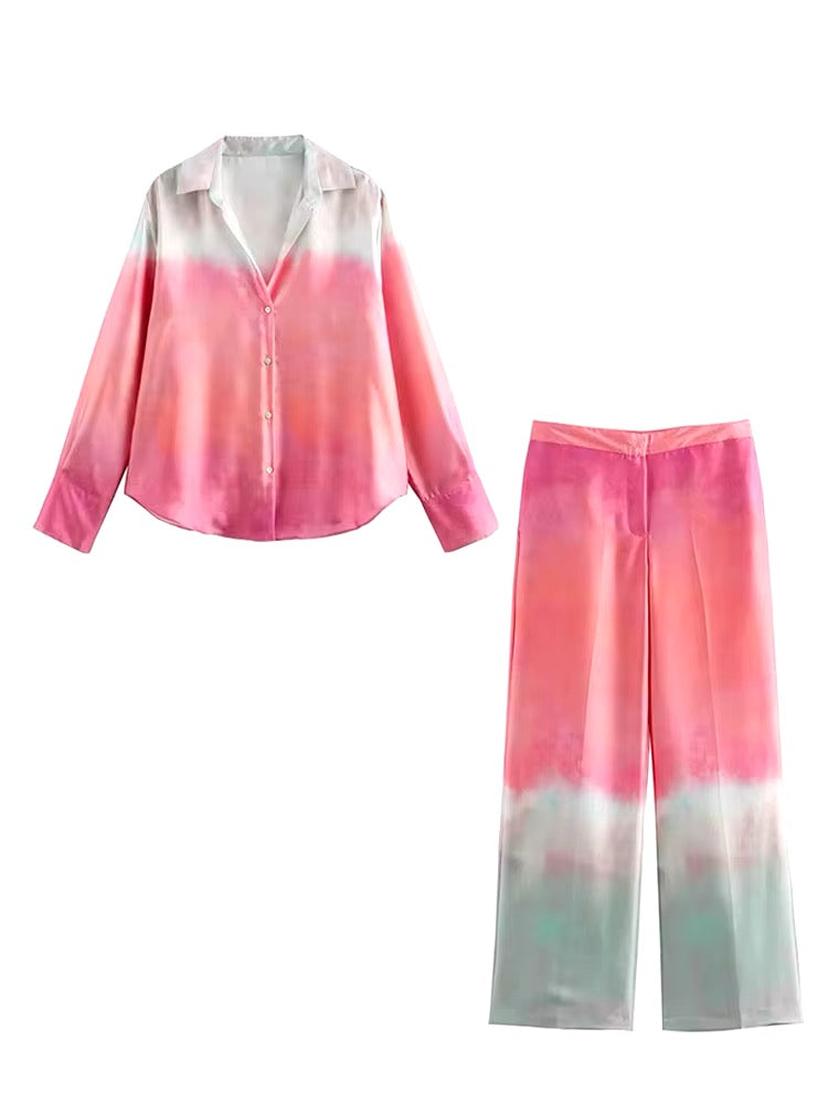 Tie dye shirt and pants set