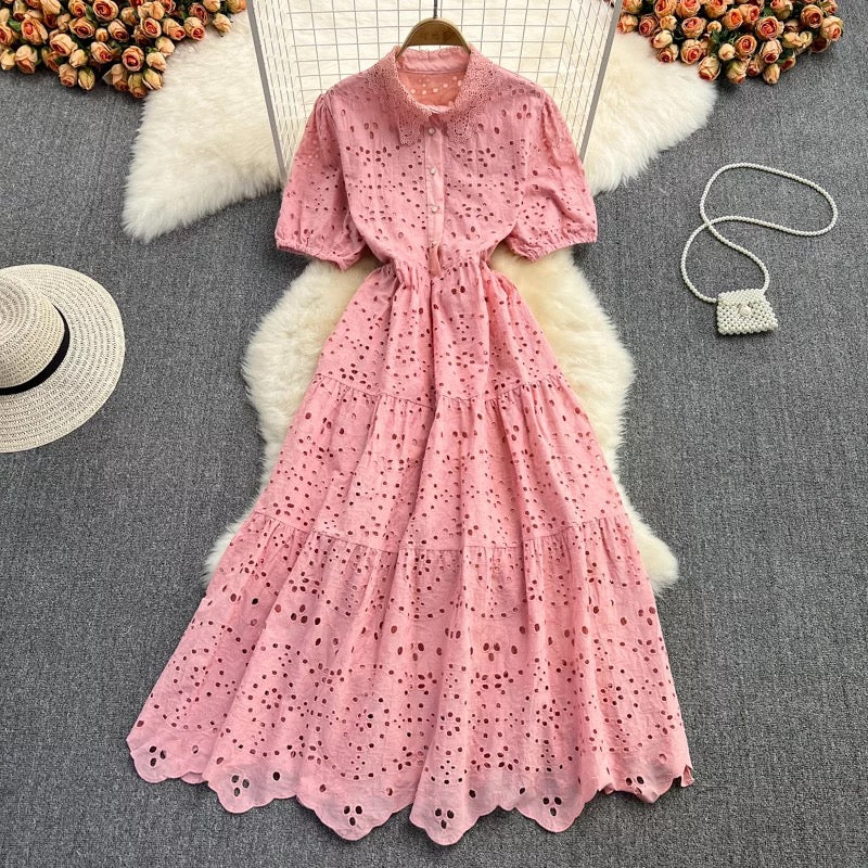 Embroidery lace dress