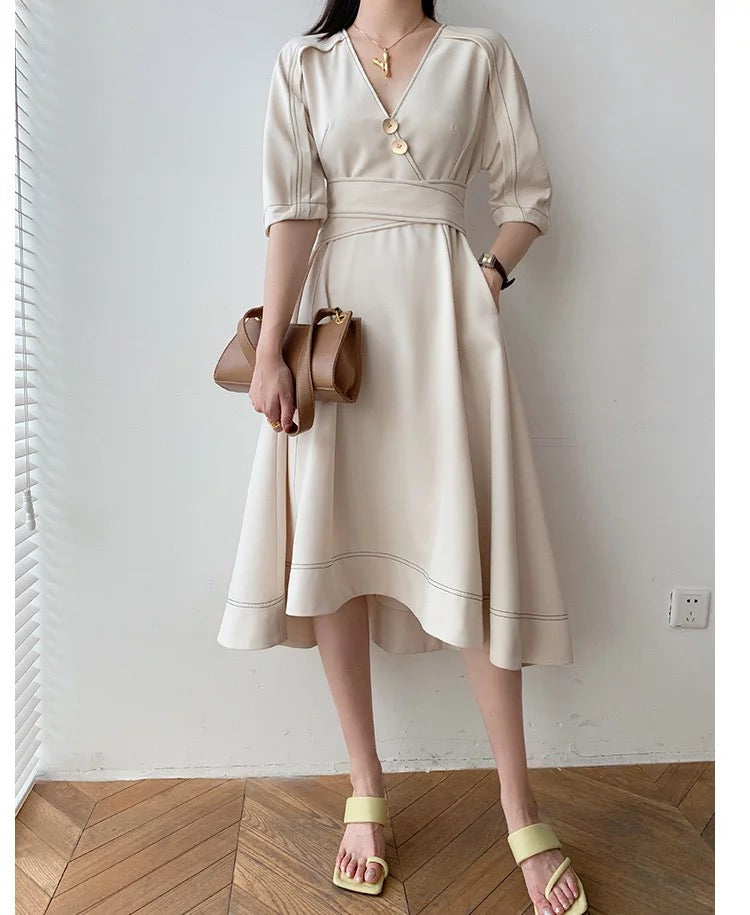 Puff sleeve dress