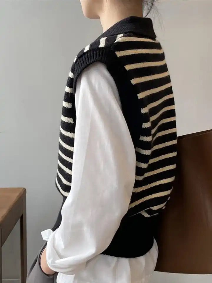 Striped sweater vest