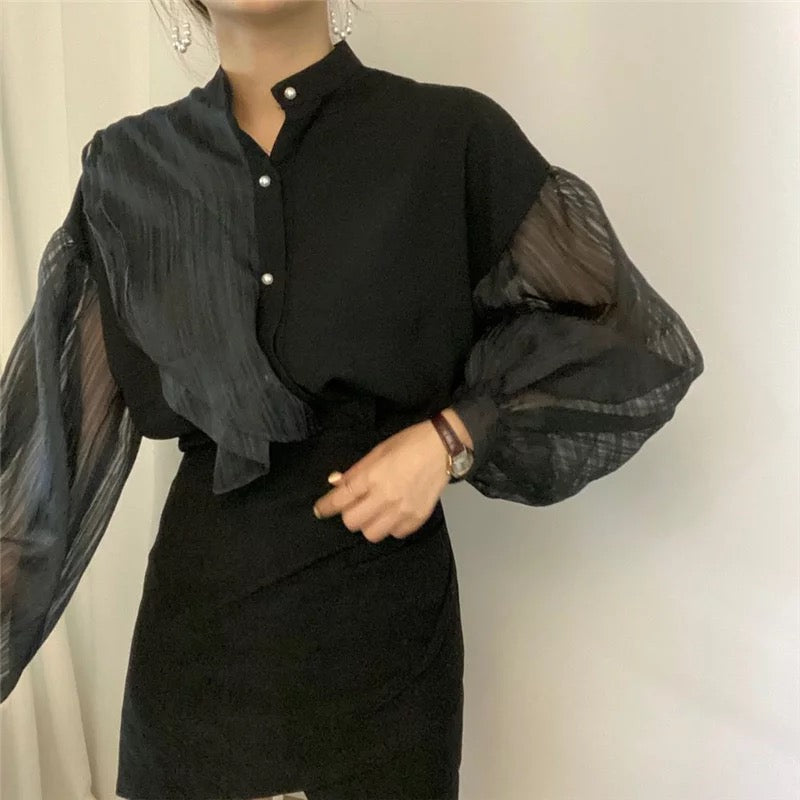 Lantern sleeve blouse