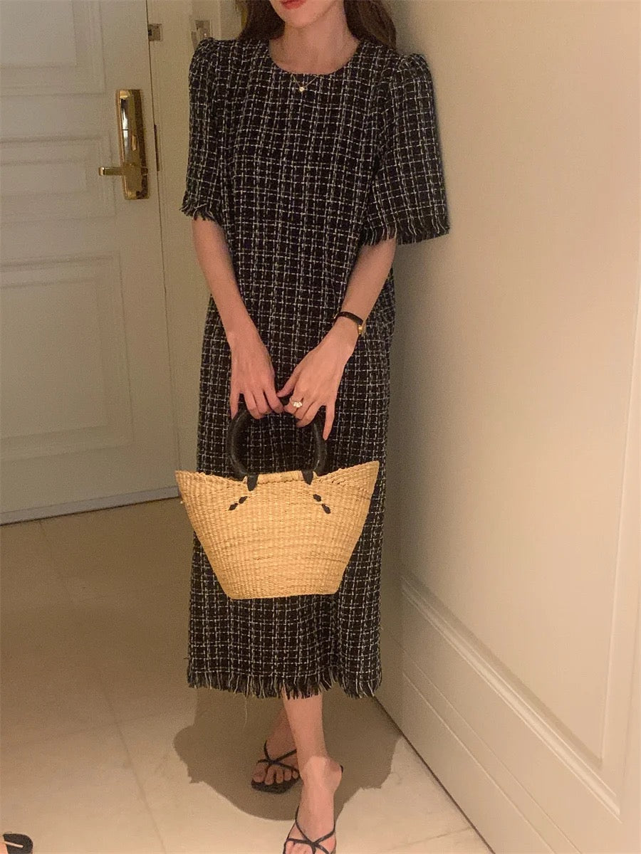 Tweed fringe dress