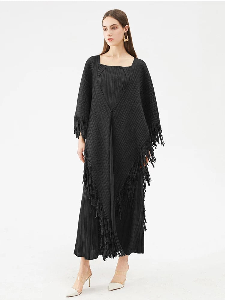 Tassel cloak dress