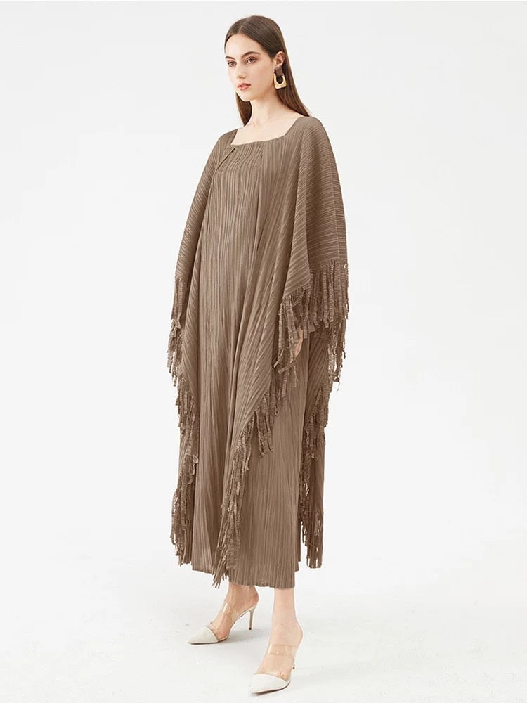 Tassel cloak dress