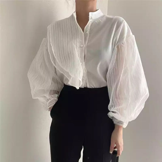 Lantern sleeve blouse