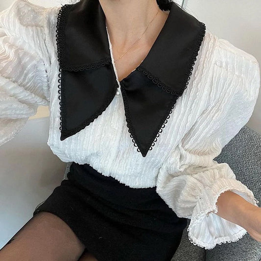 Double collared blouse