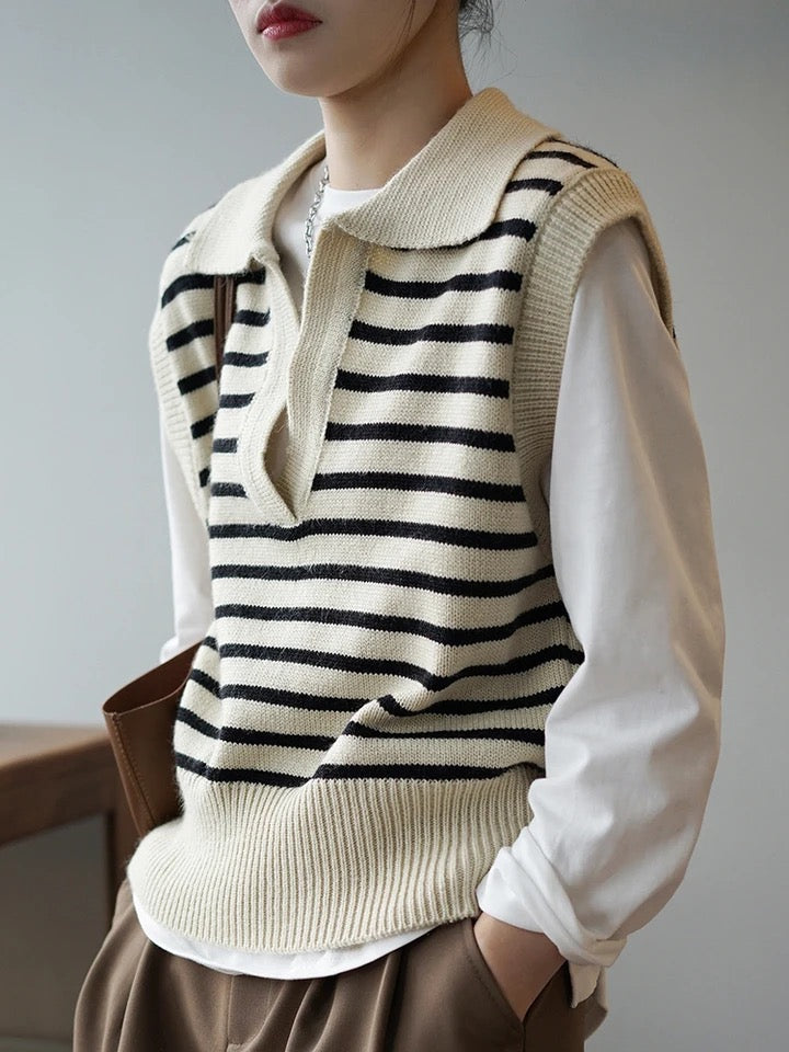 Striped sweater vest