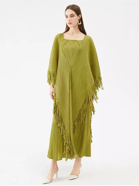 Tassel cloak dress