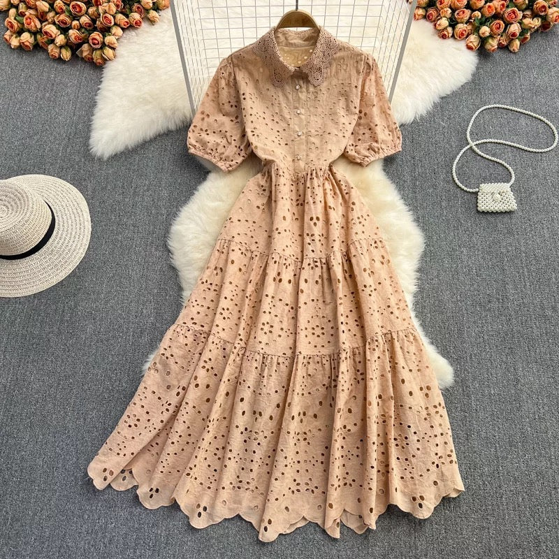 Embroidery lace dress