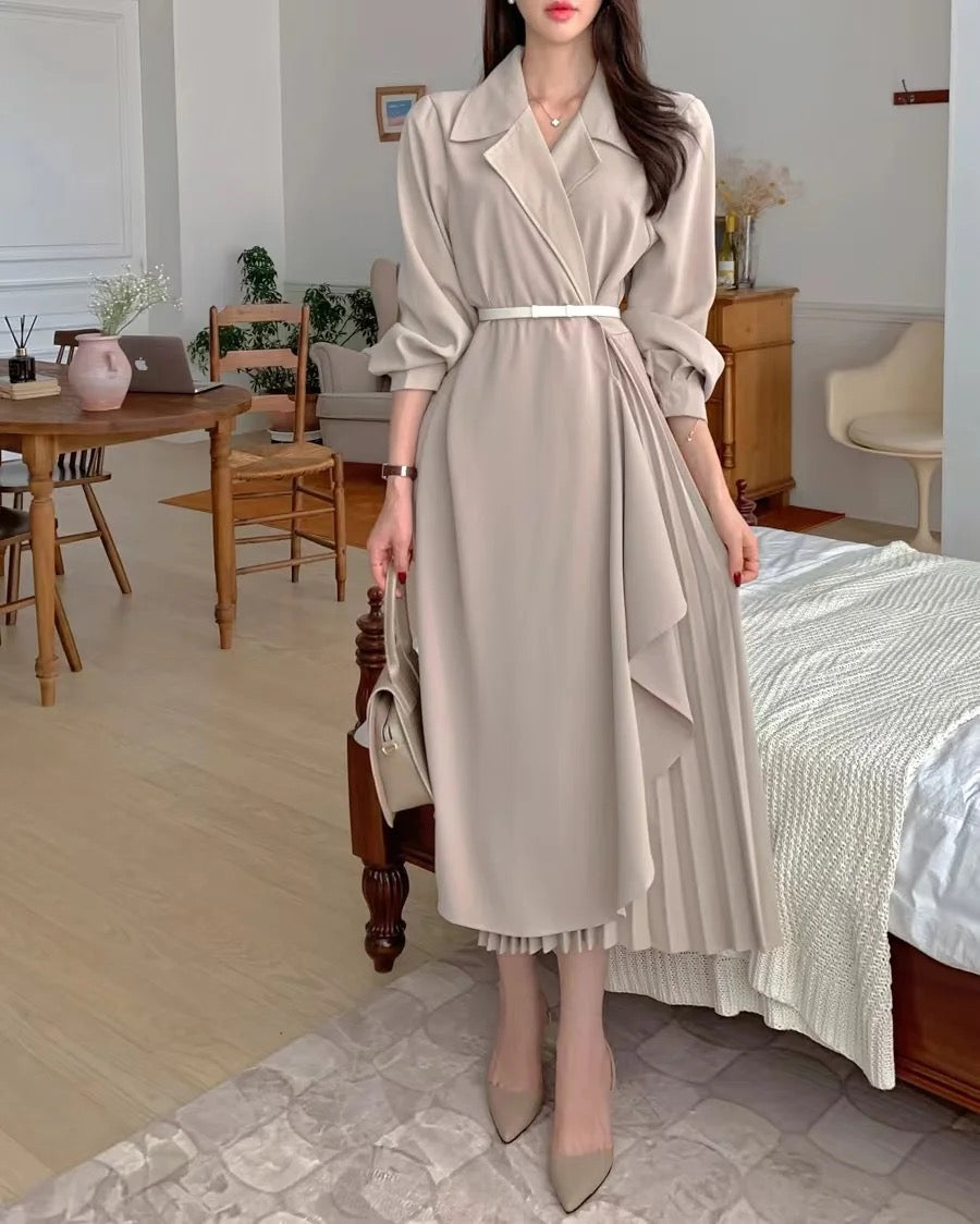 Irregular pleated dress