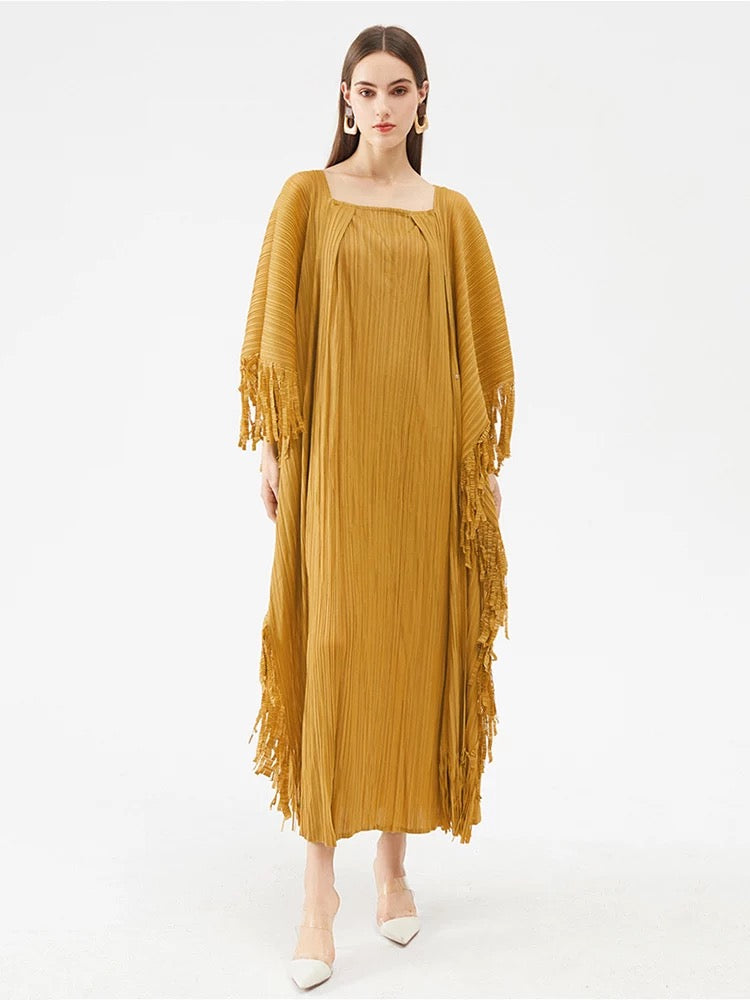 Tassel cloak dress